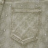 Gemstone Denim Jorts - Olive