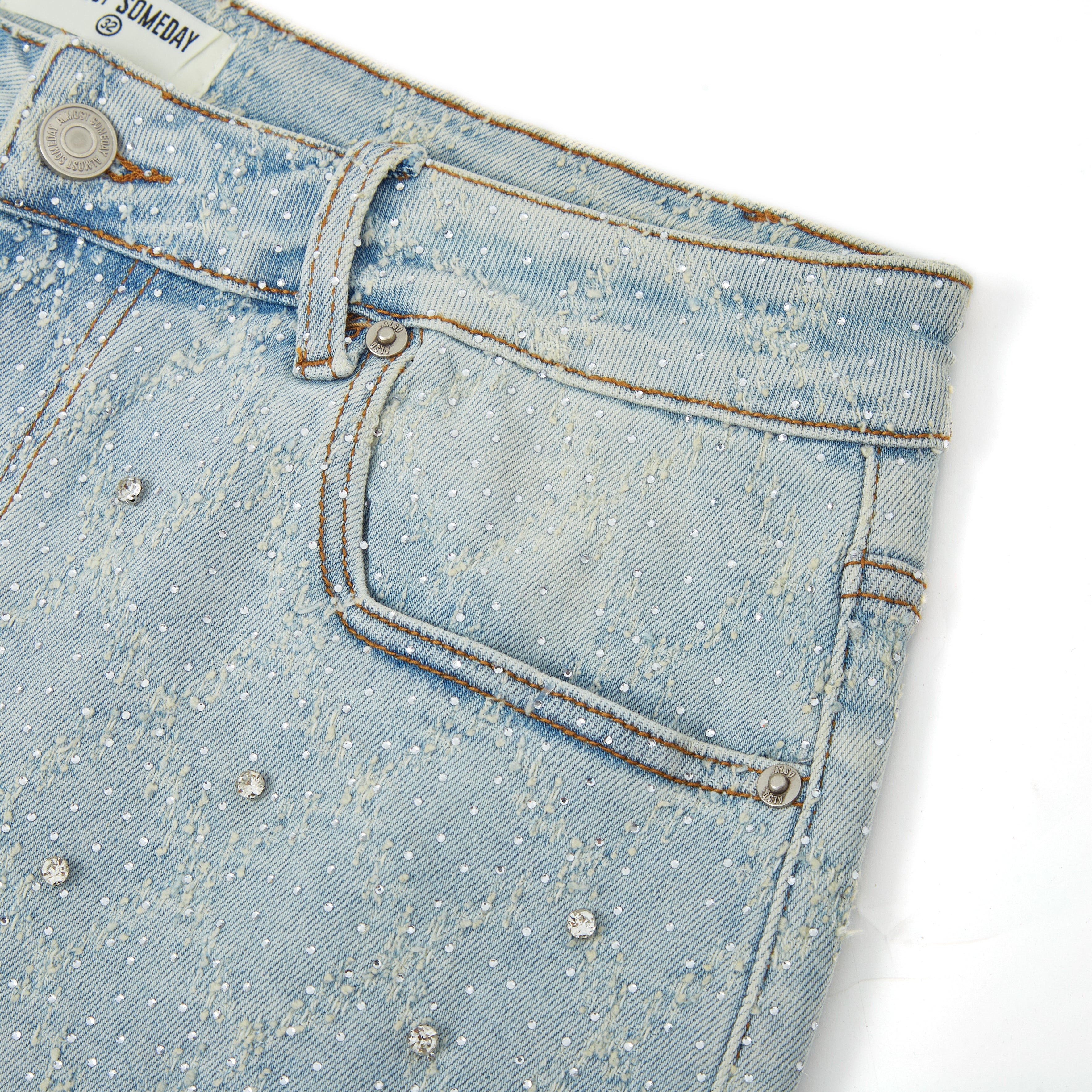 Gemstone Denim Jorts - Washed Blue