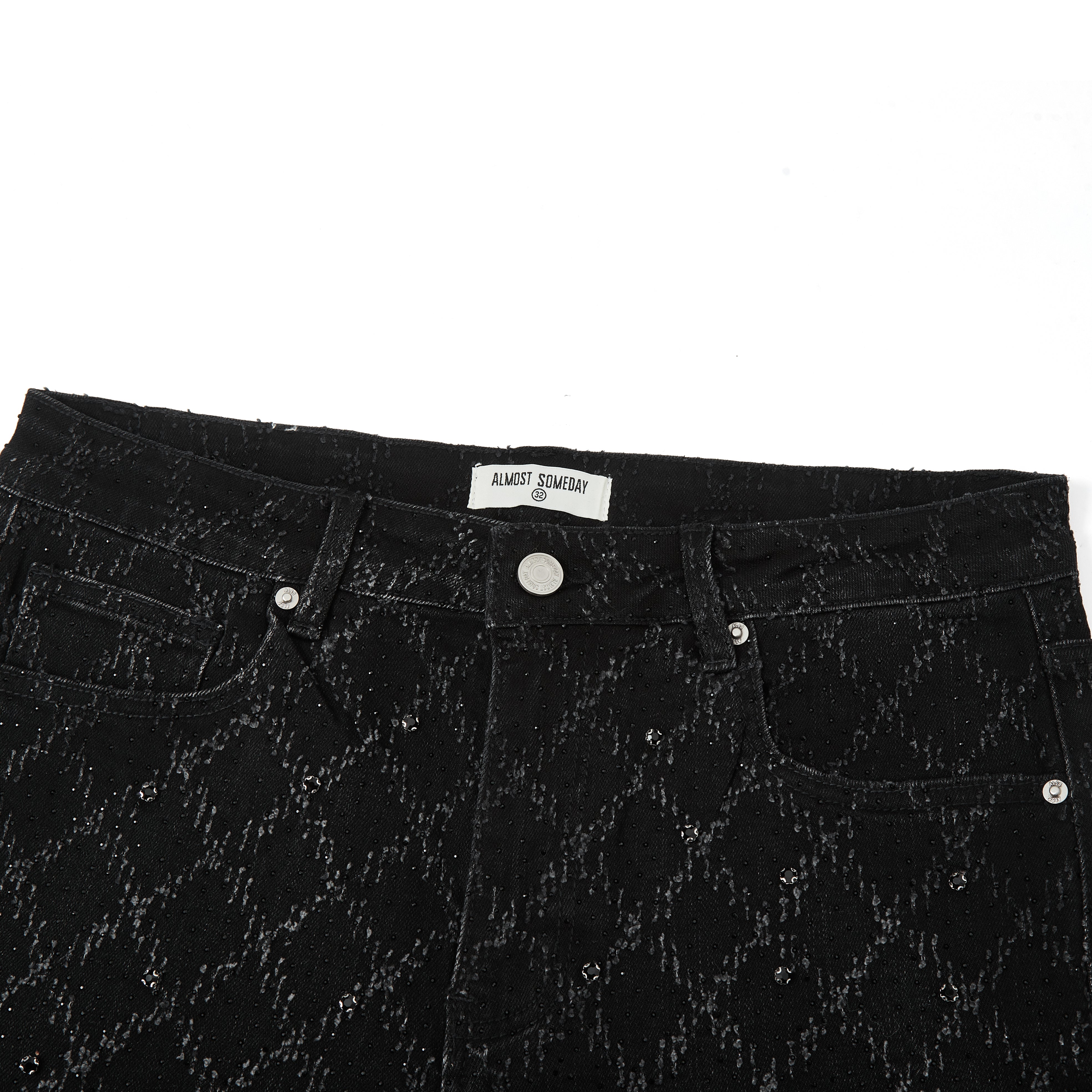 Gemstone Denim Jorts - Washed Black