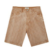 Gemstone Denim Jorts - Light Brown