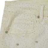 Gemstone Denim Jorts - White