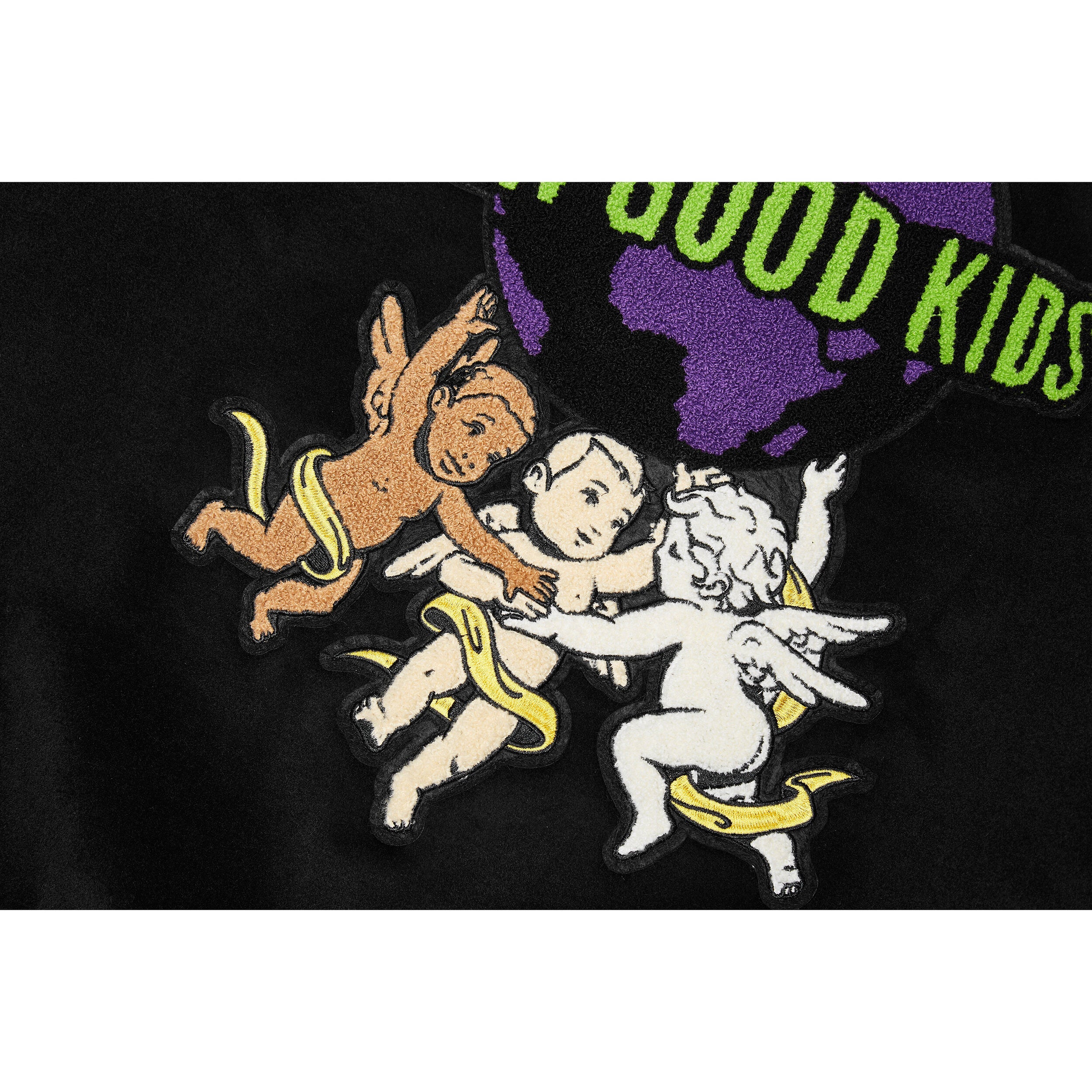 DONCARE (AFGK) "Peace Angel Varsity Jacket" - Black