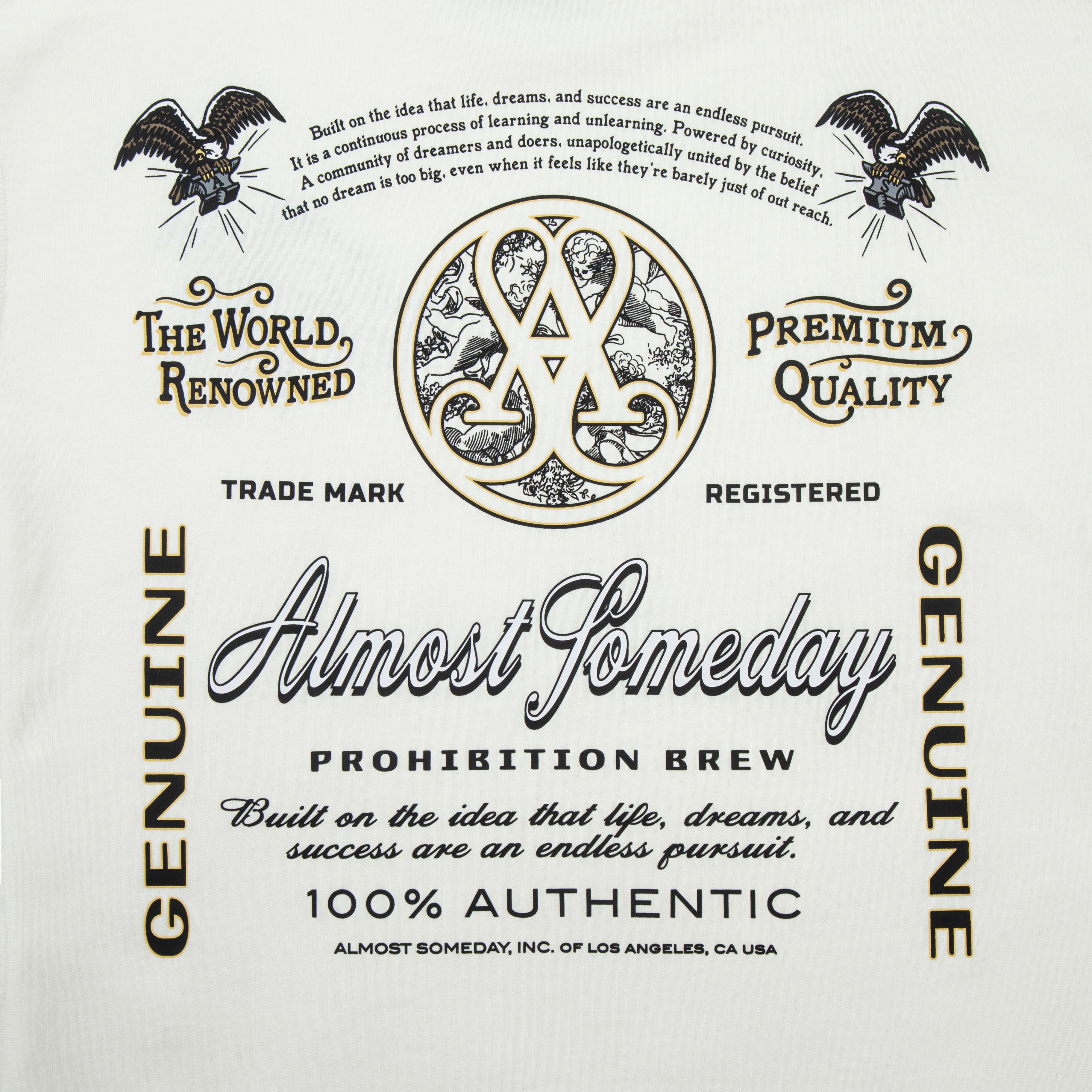 Prohibition Tee (Cream)