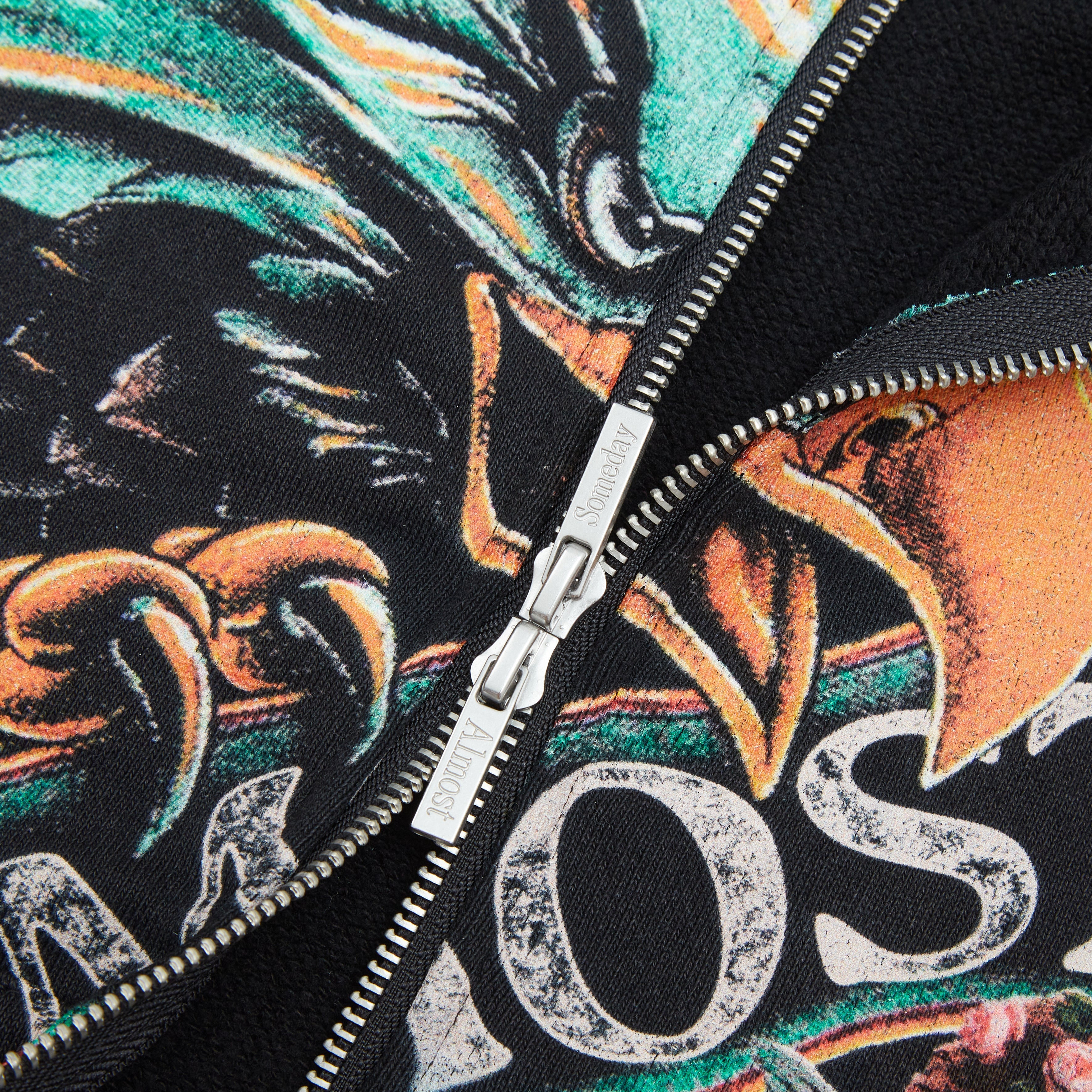 Banner Zip-Up Hoodie - Vintage Wash (Black)