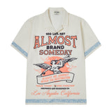 Burlap Button Up Shirt (Cream)