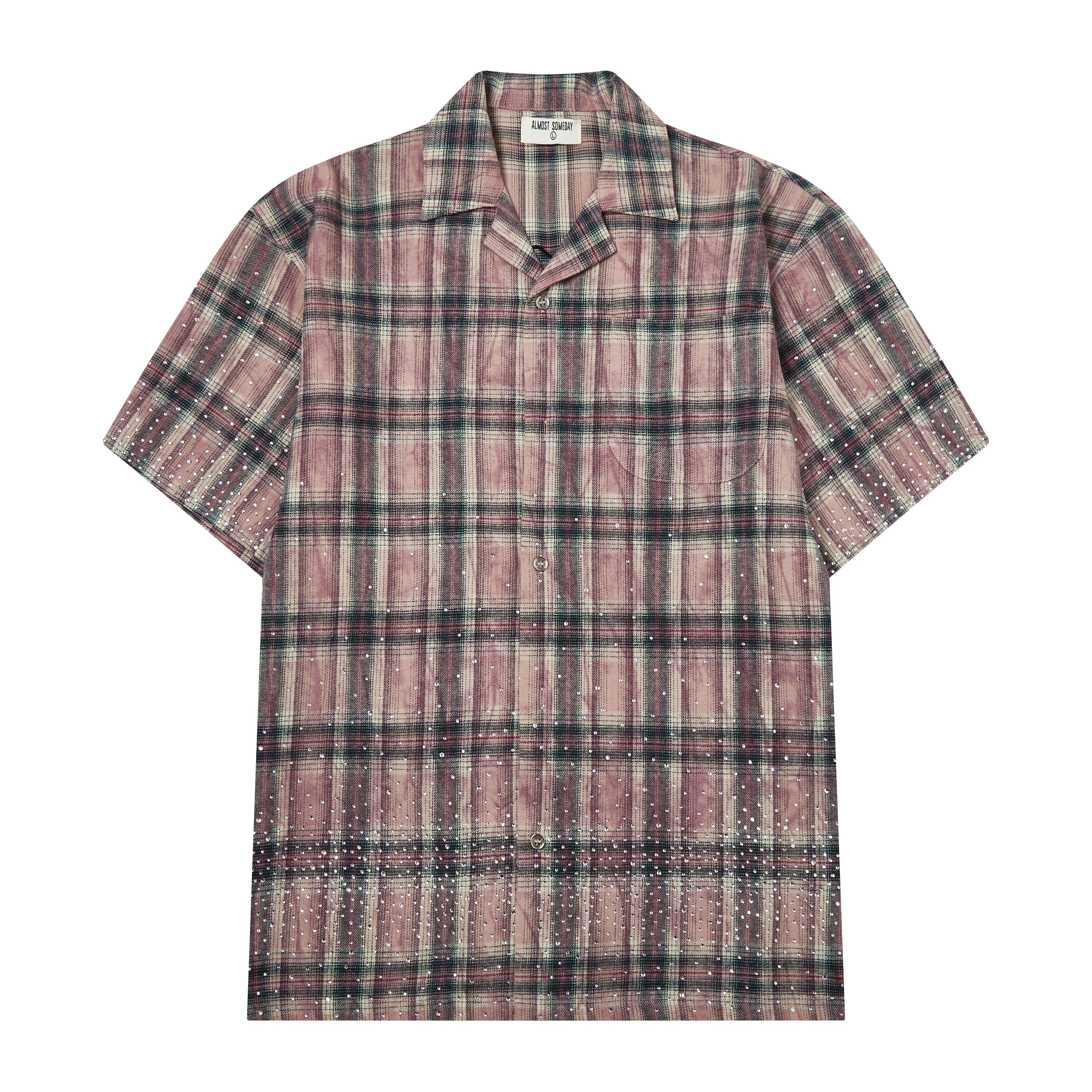 Solomon Rhinestone Flannel (Maroon)