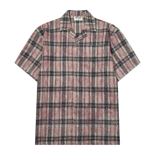 Solomon Rhinestone Flannel (Maroon)