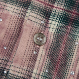 Solomon Rhinestone Flannel (Maroon)