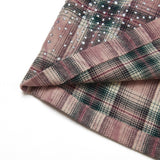 Solomon Rhinestone Flannel (Maroon)
