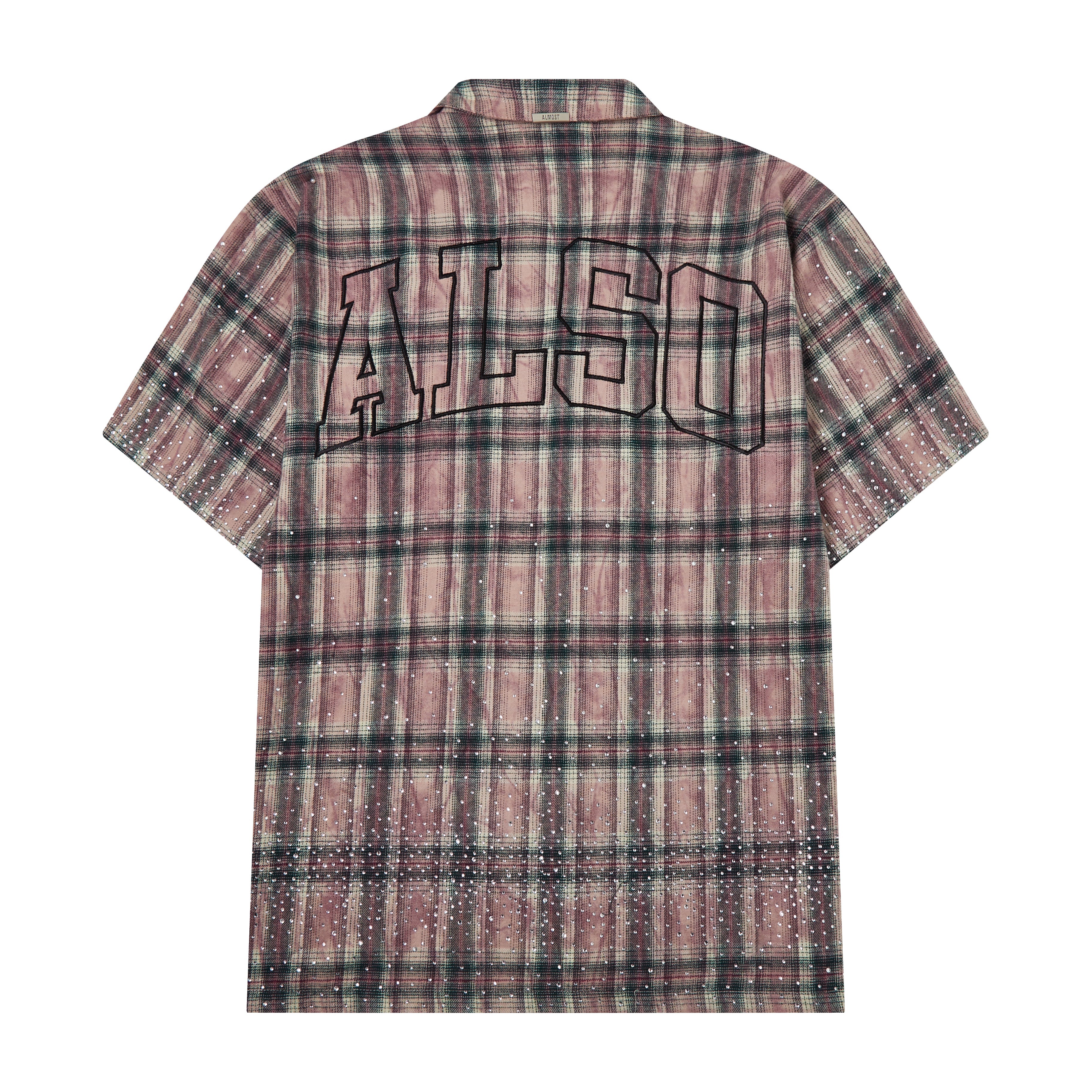 Solomon Rhinestone Flannel (Maroon)