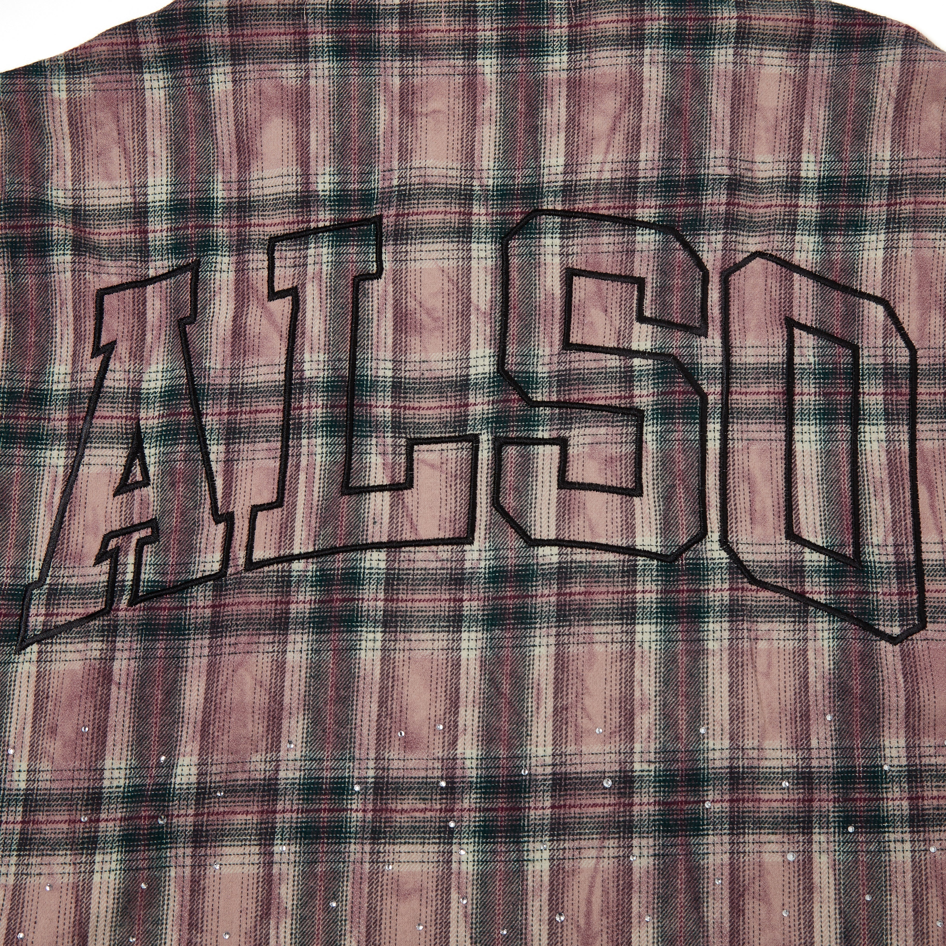 Solomon Rhinestone Flannel (Maroon)