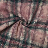 Solomon Rhinestone Flannel (Maroon)