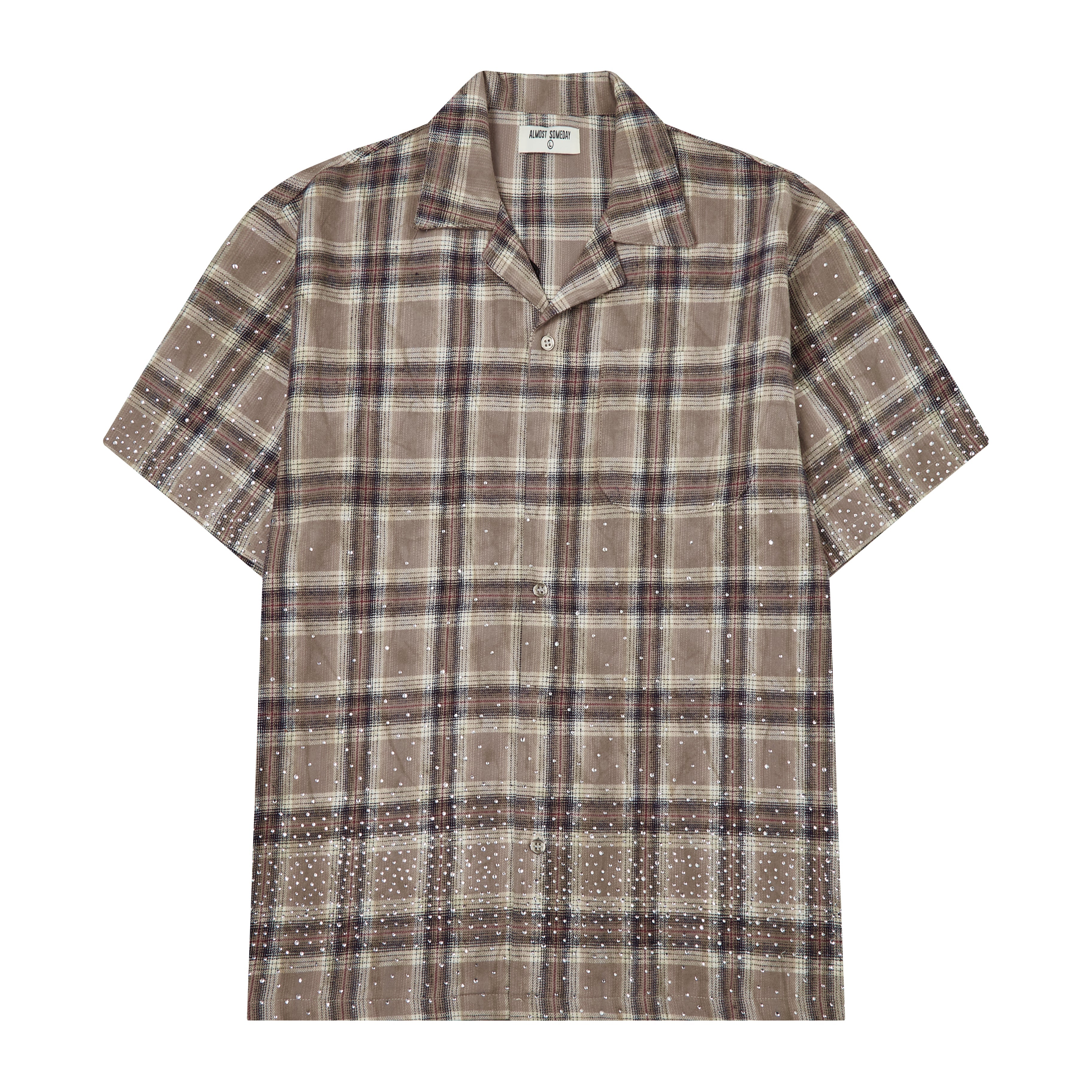 Solomon Rhinestone Flannel (Brown)