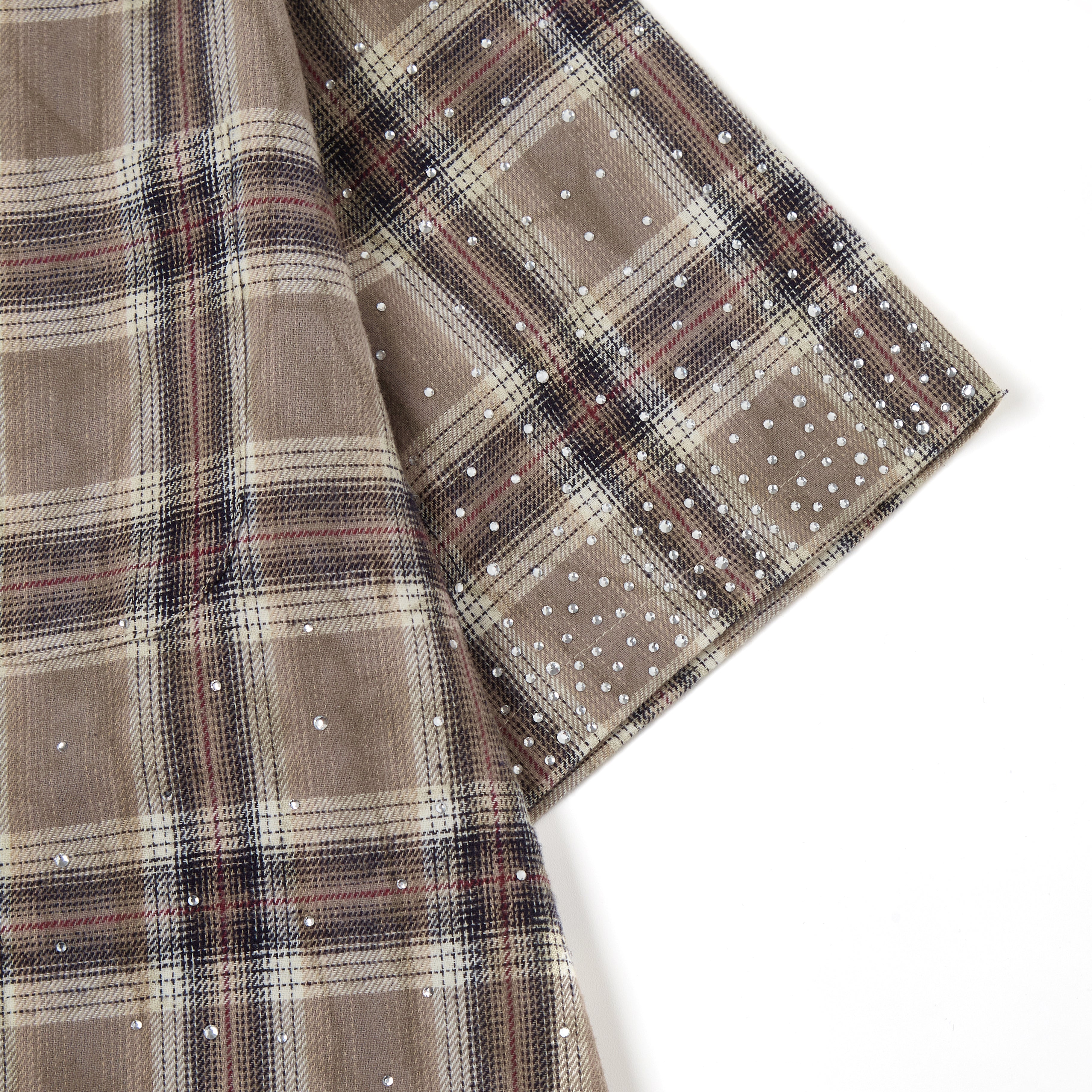 Solomon Rhinestone Flannel (Brown)