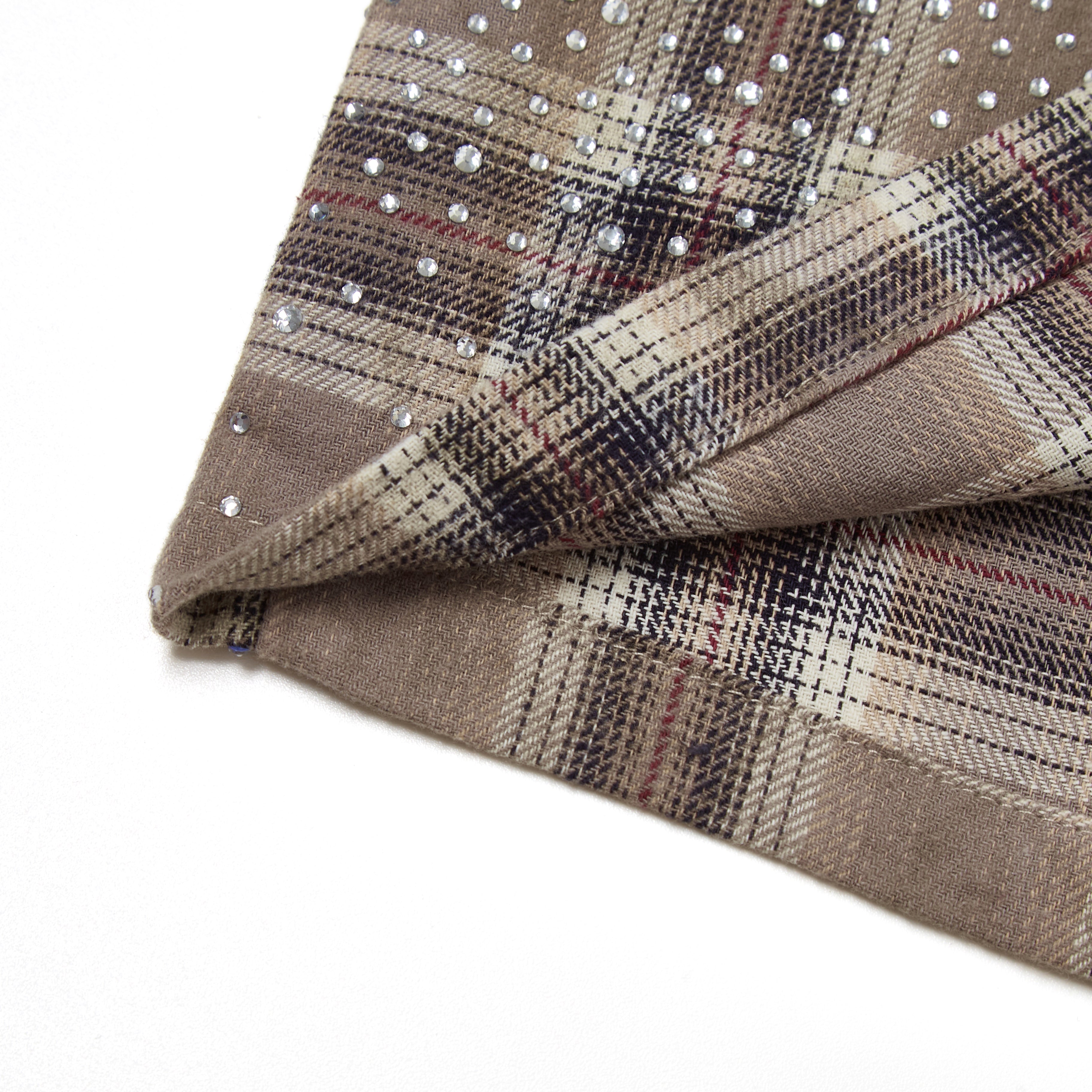 Solomon Rhinestone Flannel (Brown)