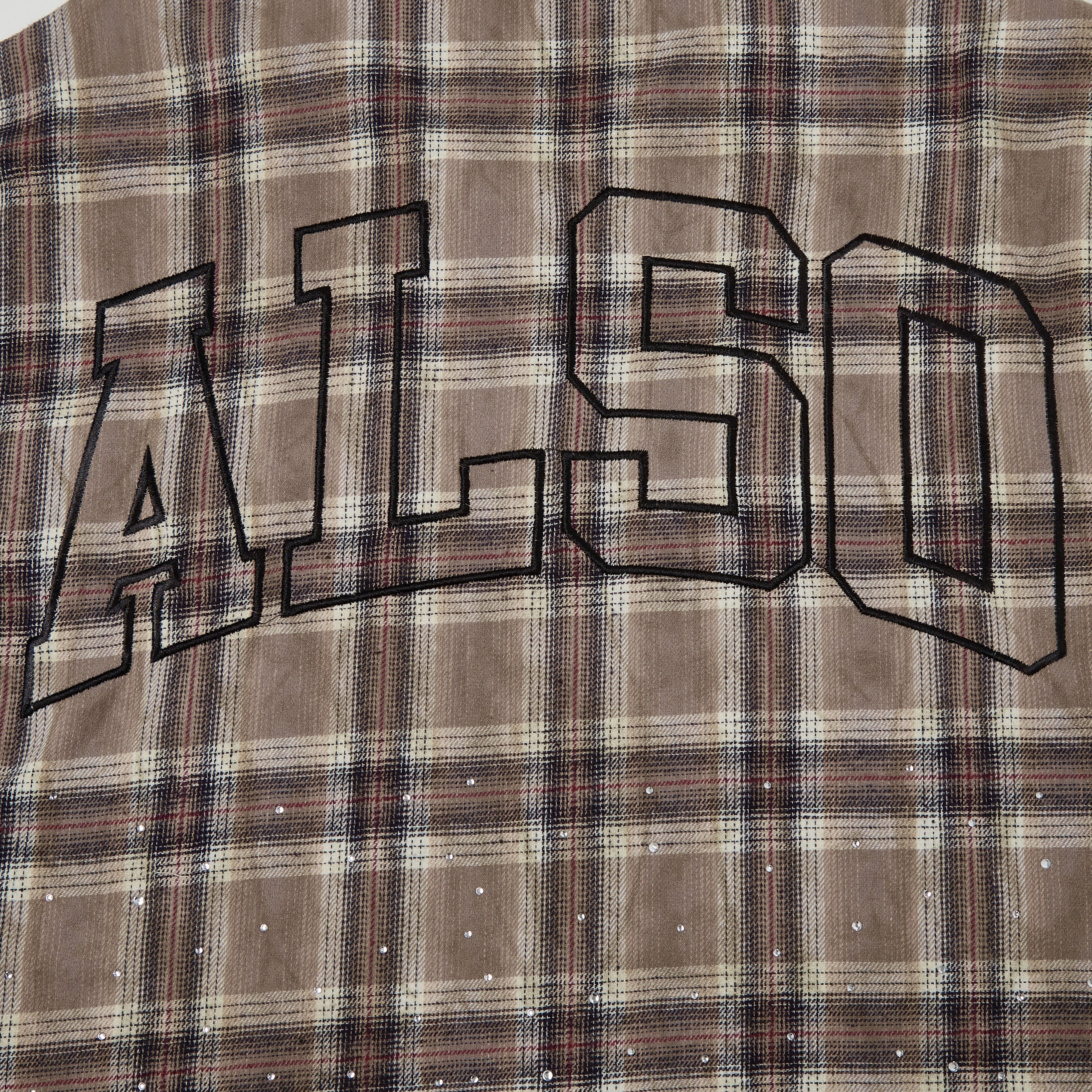 Solomon Rhinestone Flannel (Brown)