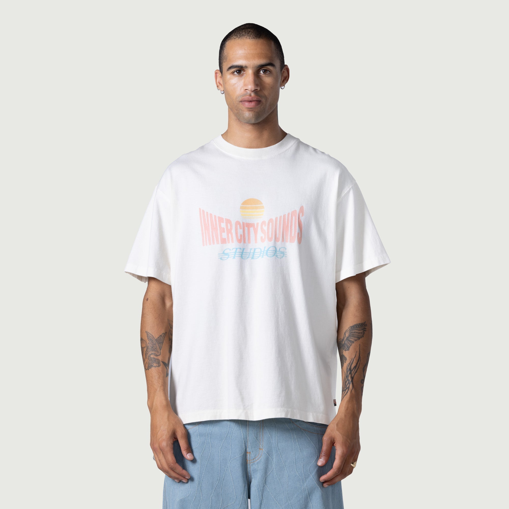 Inner City Sounds Tee - Cream