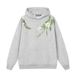 Floral Embroidered Fleece Hoodie