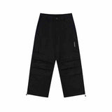 Zipper Pleated Paratrooper Pants