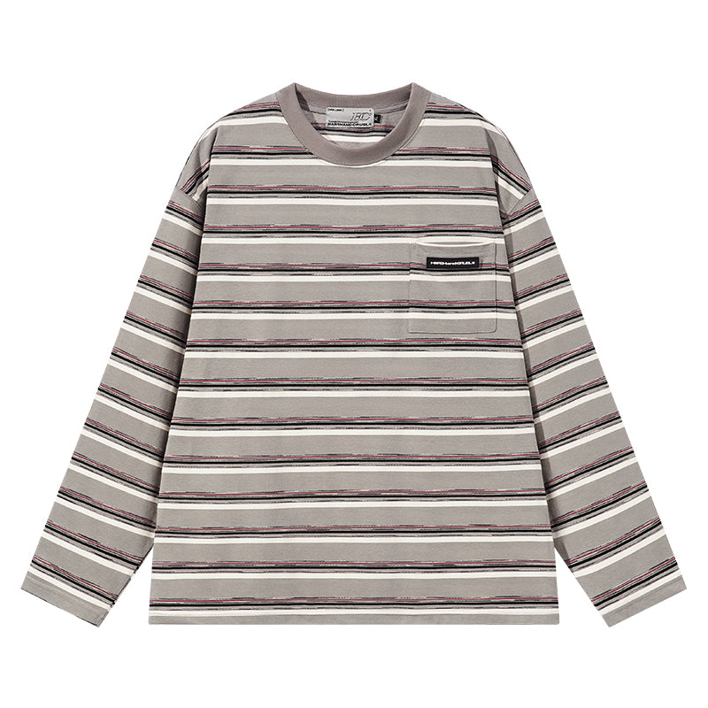 Striped Loose Fit L/S Tee