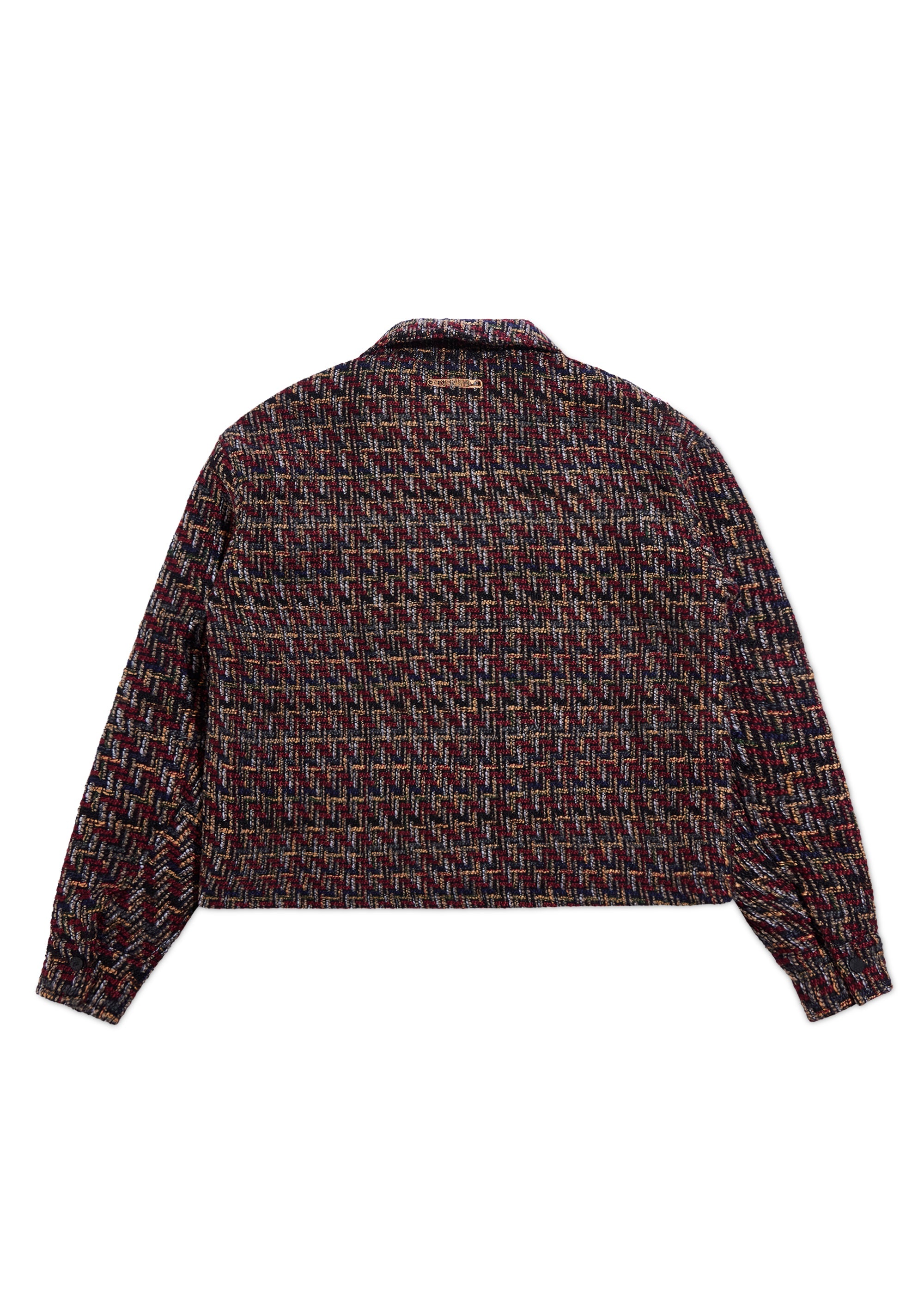 Safety Pin Tweed Jacket - Red