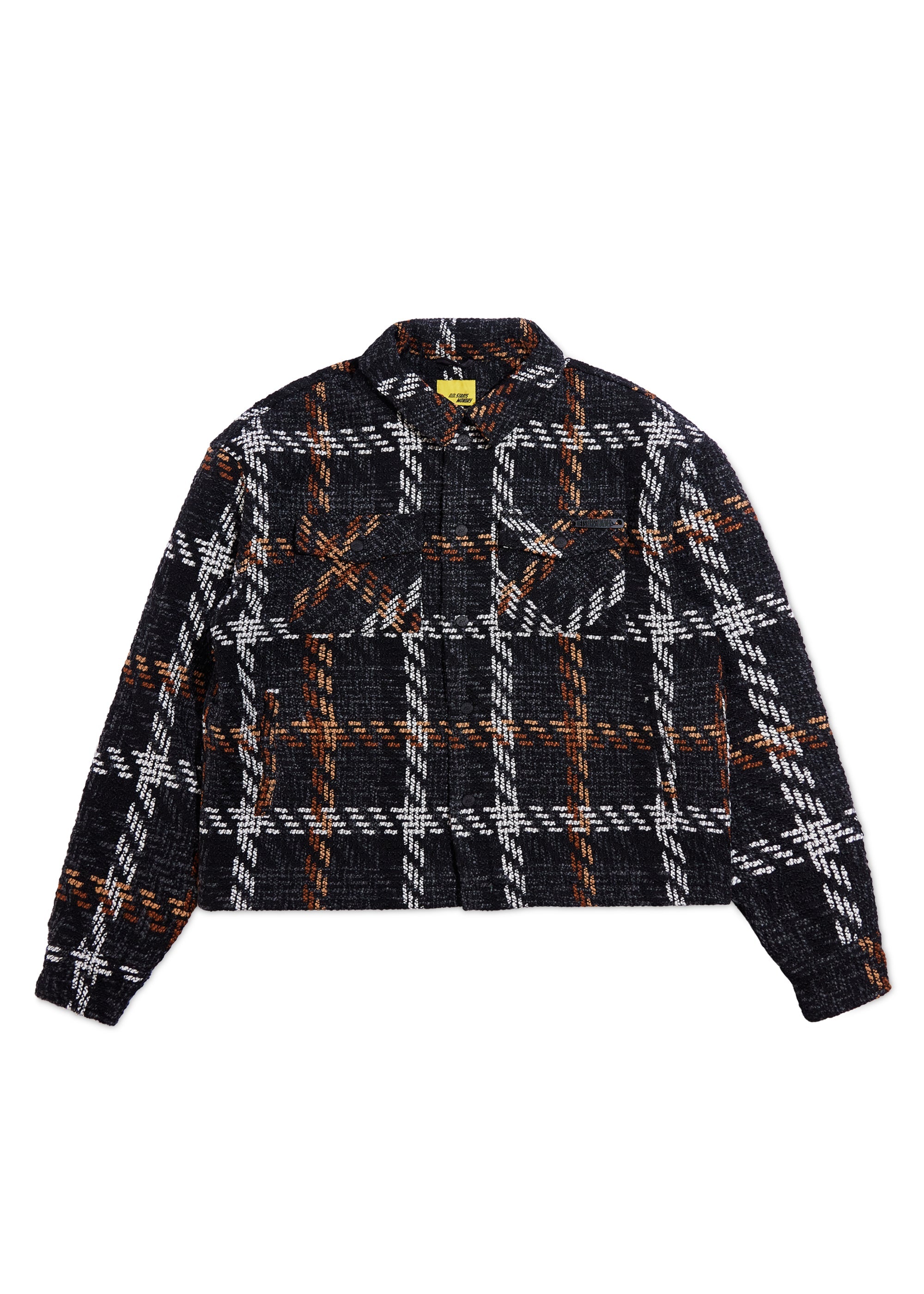 Safety Pin Tweed Jacket - Black/Brown