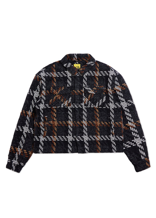 Safety Pin Tweed Jacket - Black/Brown