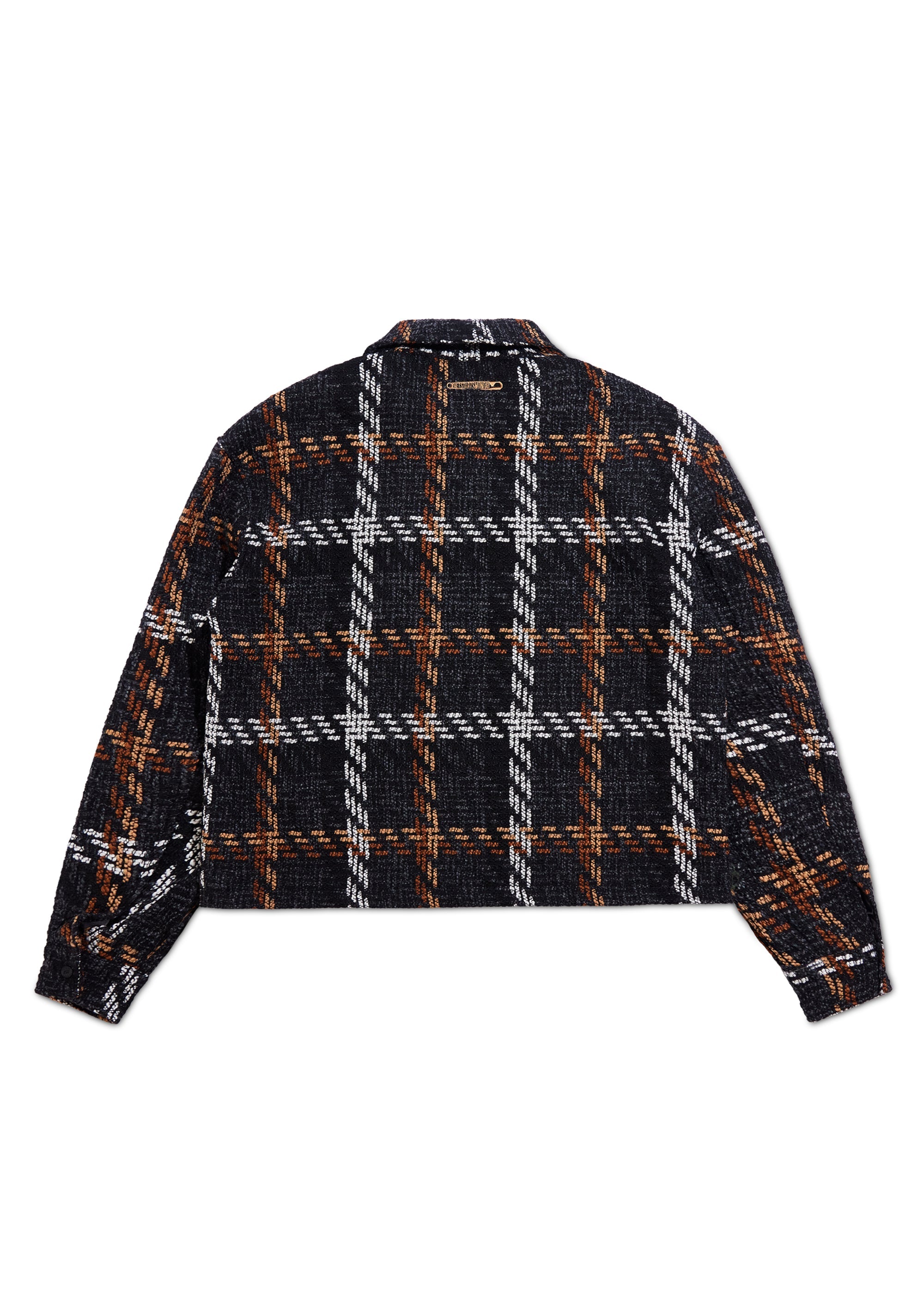 Safety Pin Tweed Jacket - Black/Brown