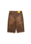 Arch Denim Shorts - Brown