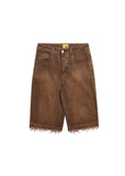 Arch Denim Shorts - Brown