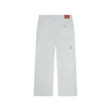 Face Embroidered Denim Pants [Grey]