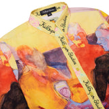 Printed Satin Shirt [Yellow]