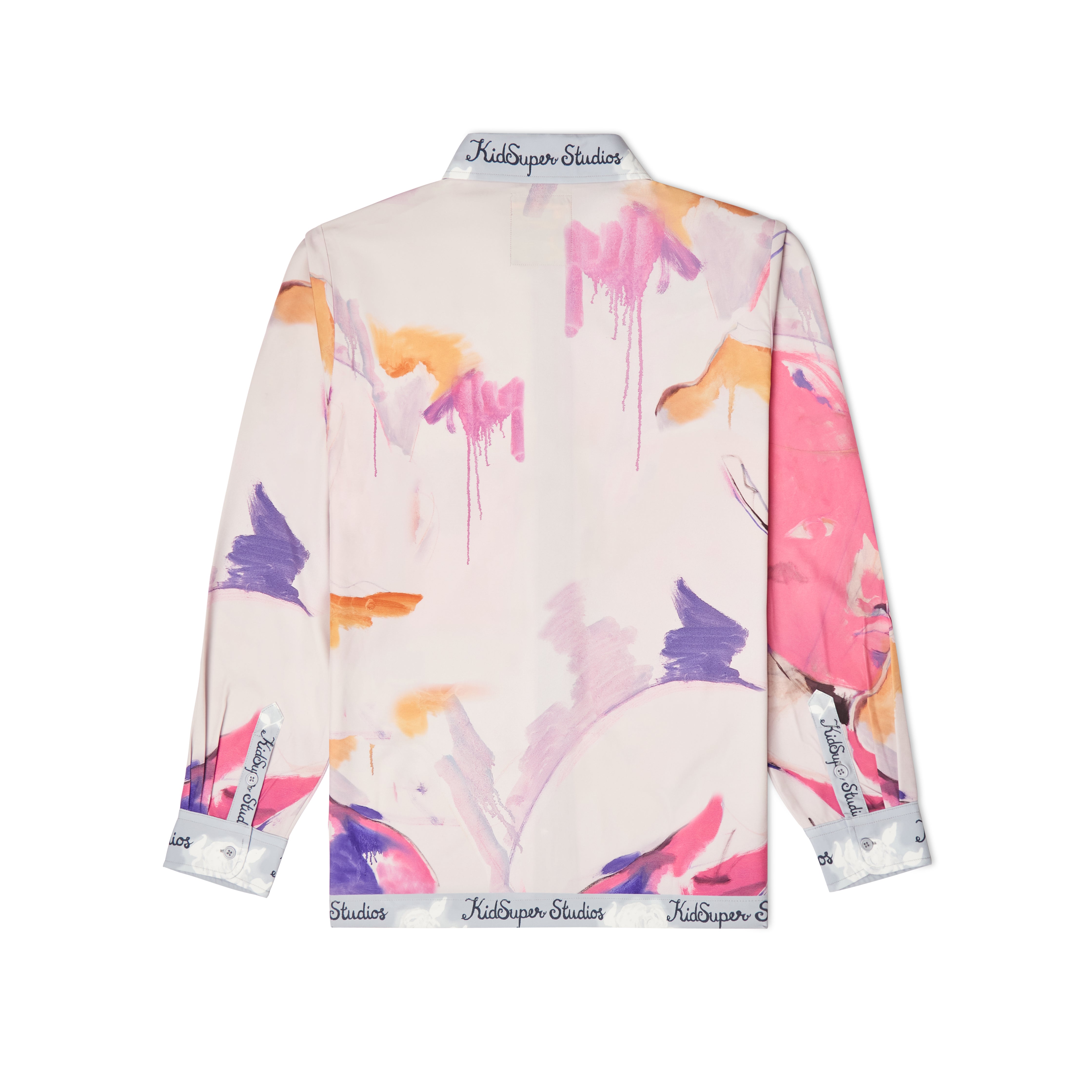 Printed Satin Shirt [White/Multi]