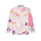 Printed Satin Shirt [White/Multi]