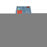 Back Pocket Flower Pot Jeans [Blue]