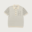 Knit H Pattern Polo - Bone