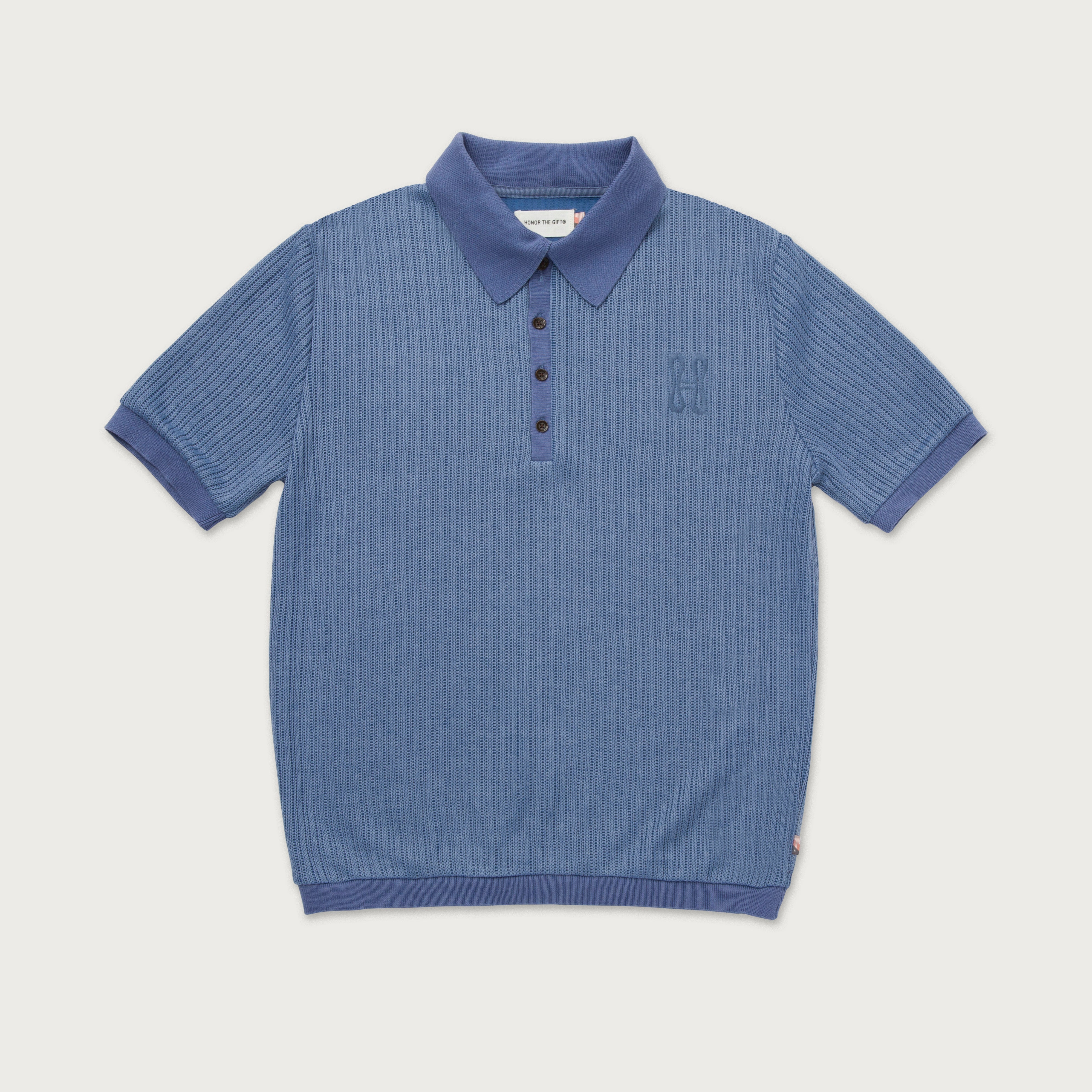 Knit Polo - Blue