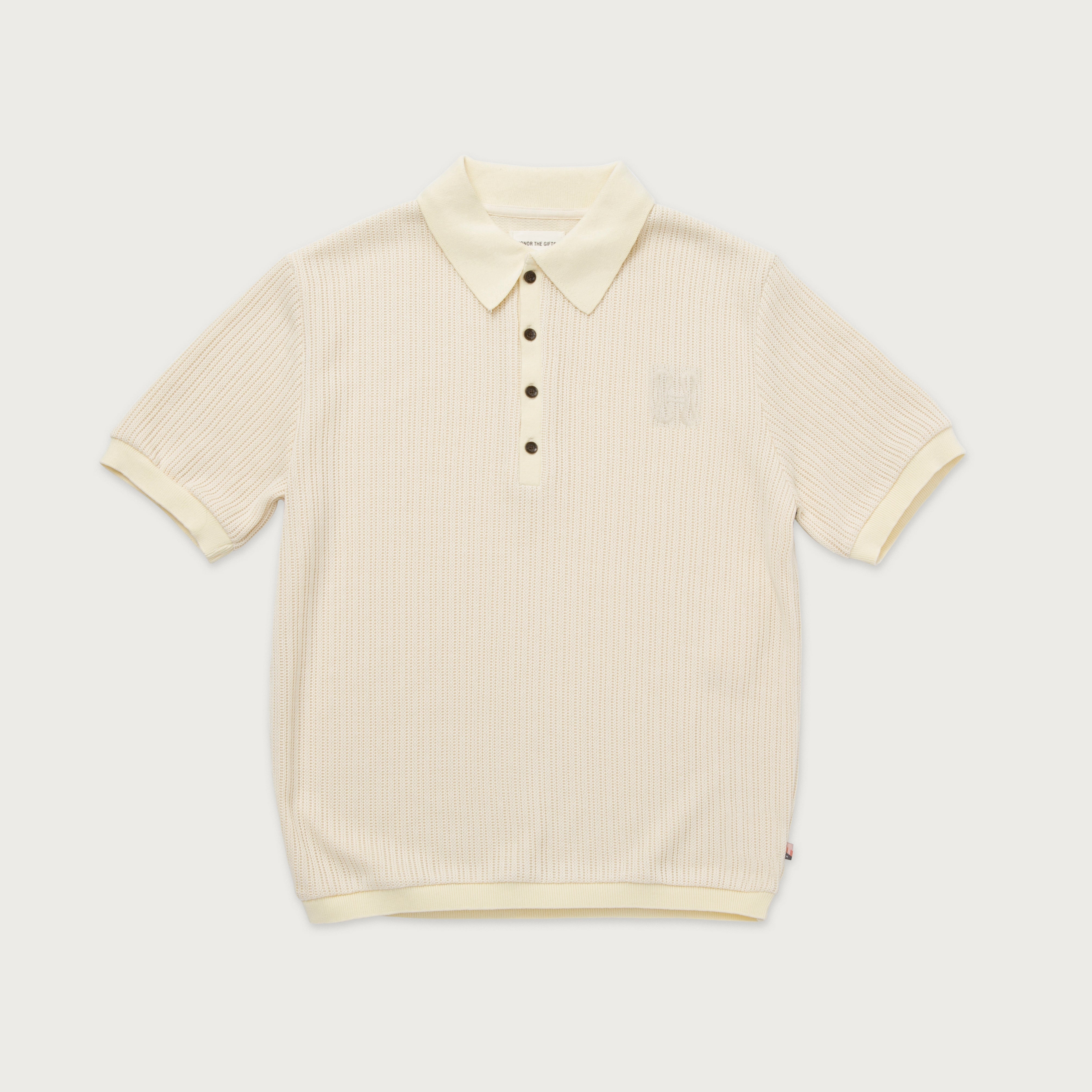 Knit Polo - Bone
