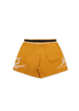 Knitted Script Shorts - Yellow