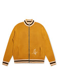 Knitted Script Full Zip - Yellow