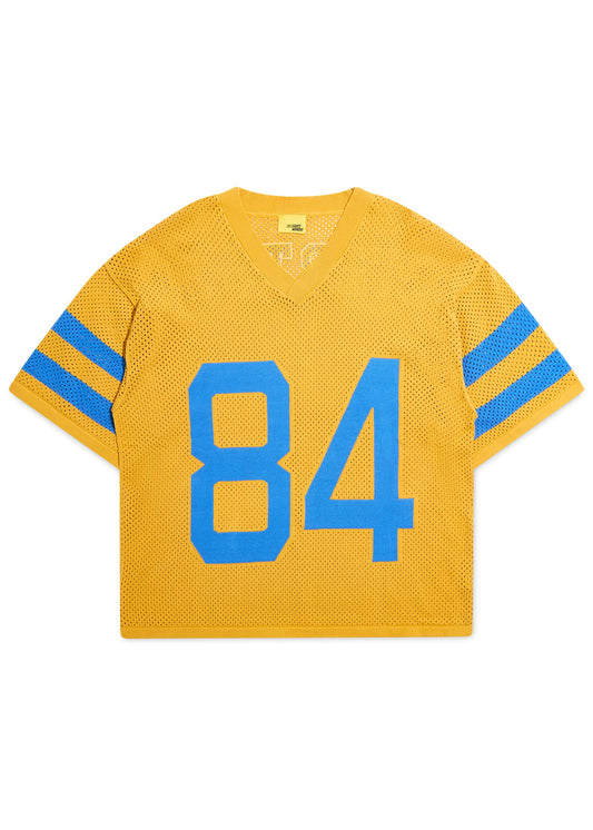 Knitted Mesh Jersey - Yellow/Blue