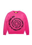 Knitted Spiral Sweater - Pink