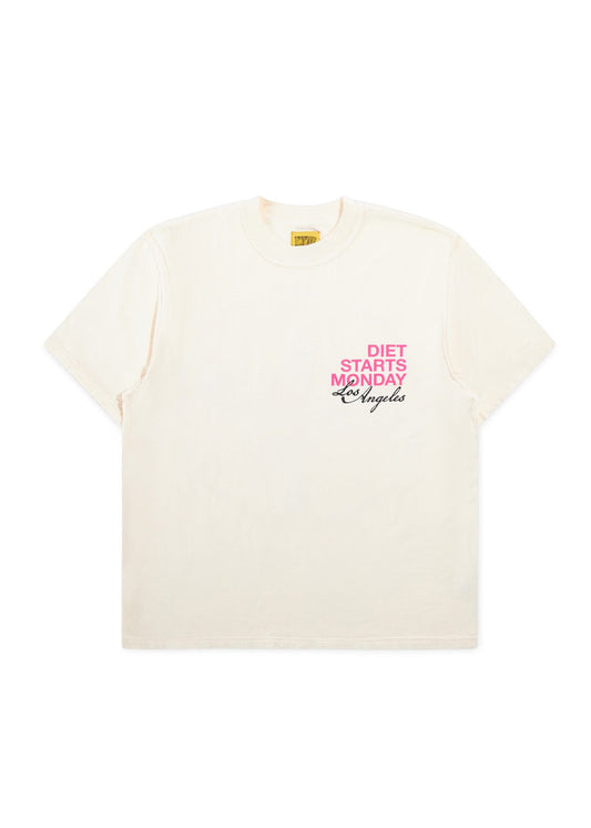 LA Tee - Antique White/Pink