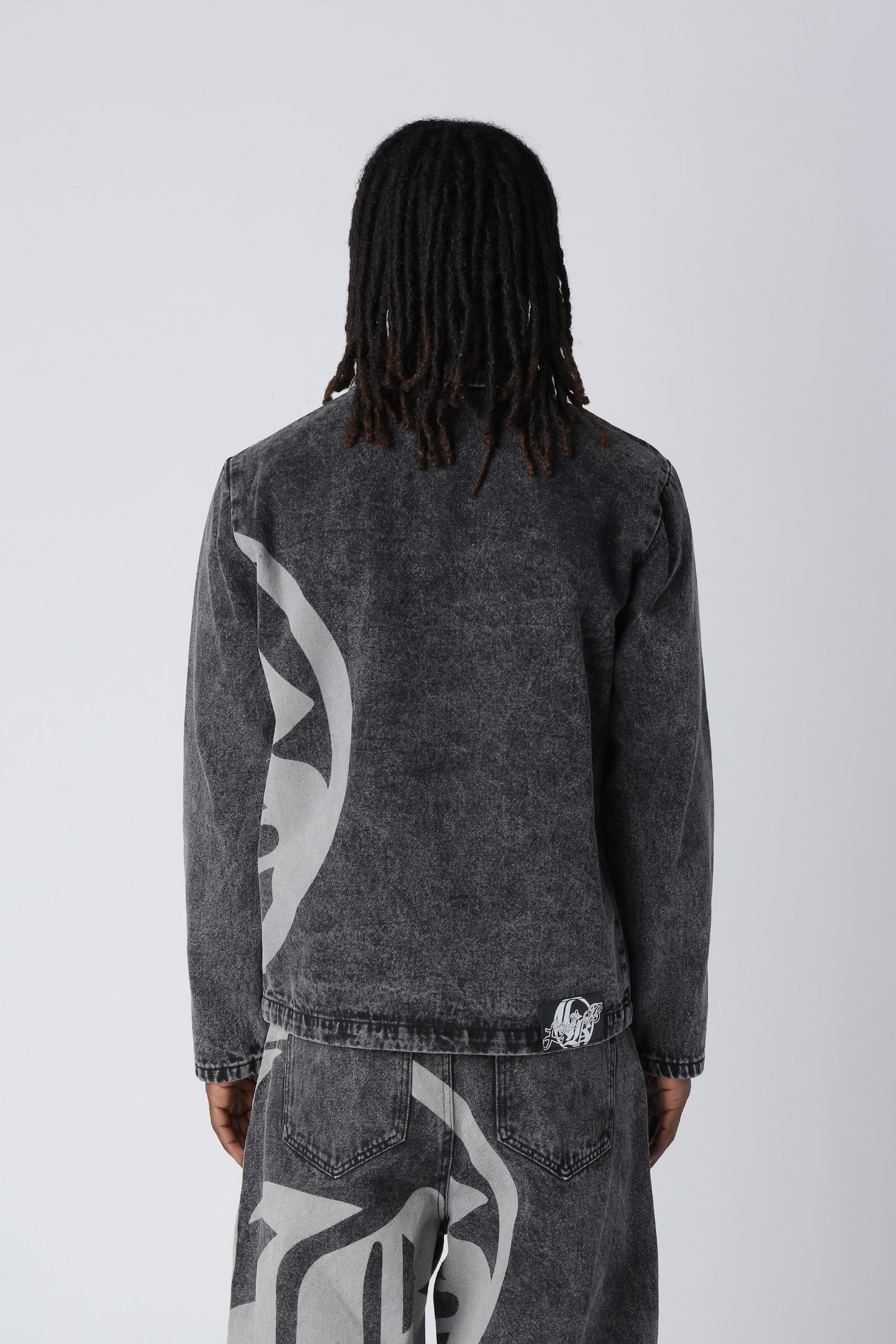 LOGO DENIM JACKET - Black