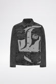 LOGO DENIM JACKET - Black