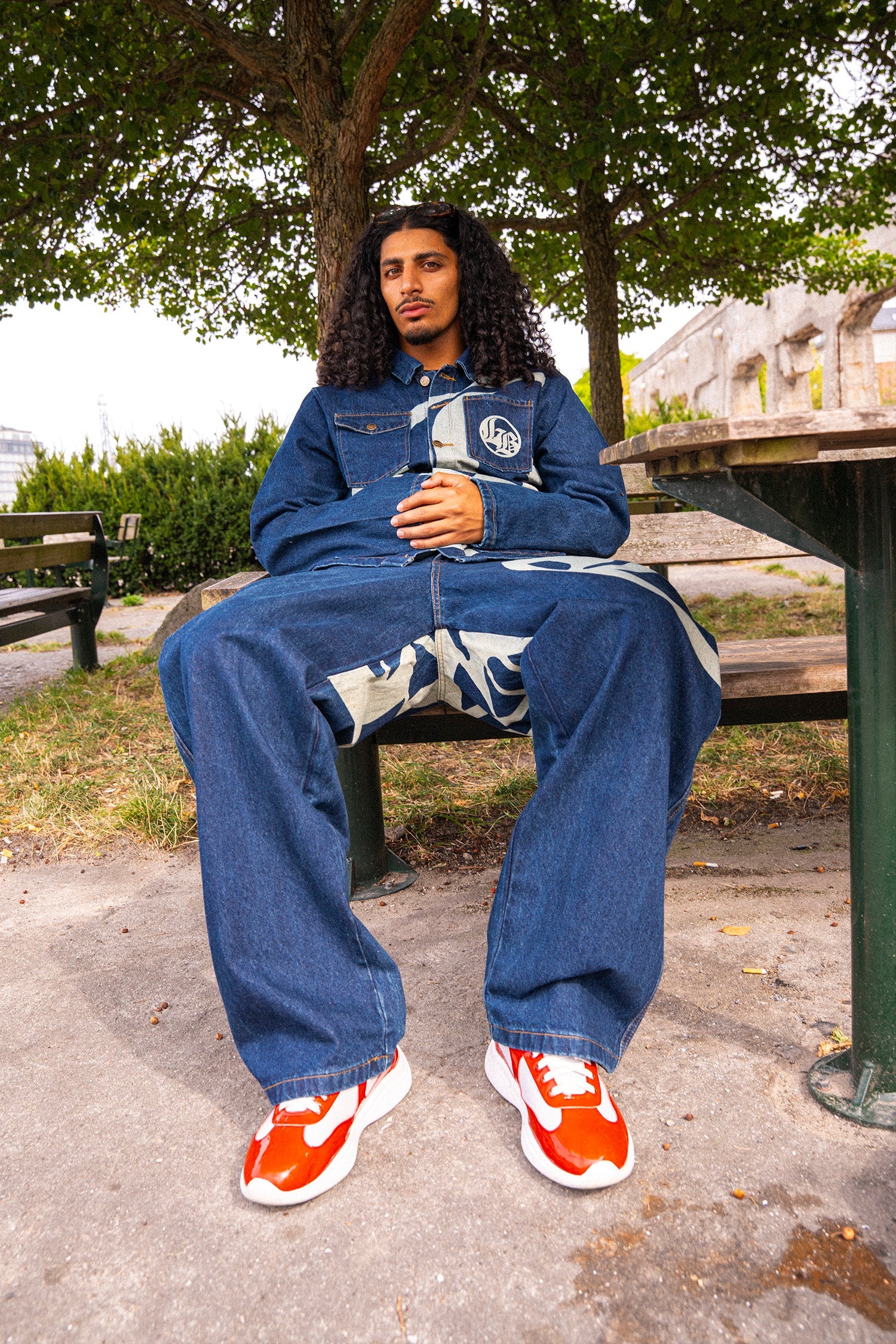 LOGO DENIM JACKET - Dark Blue