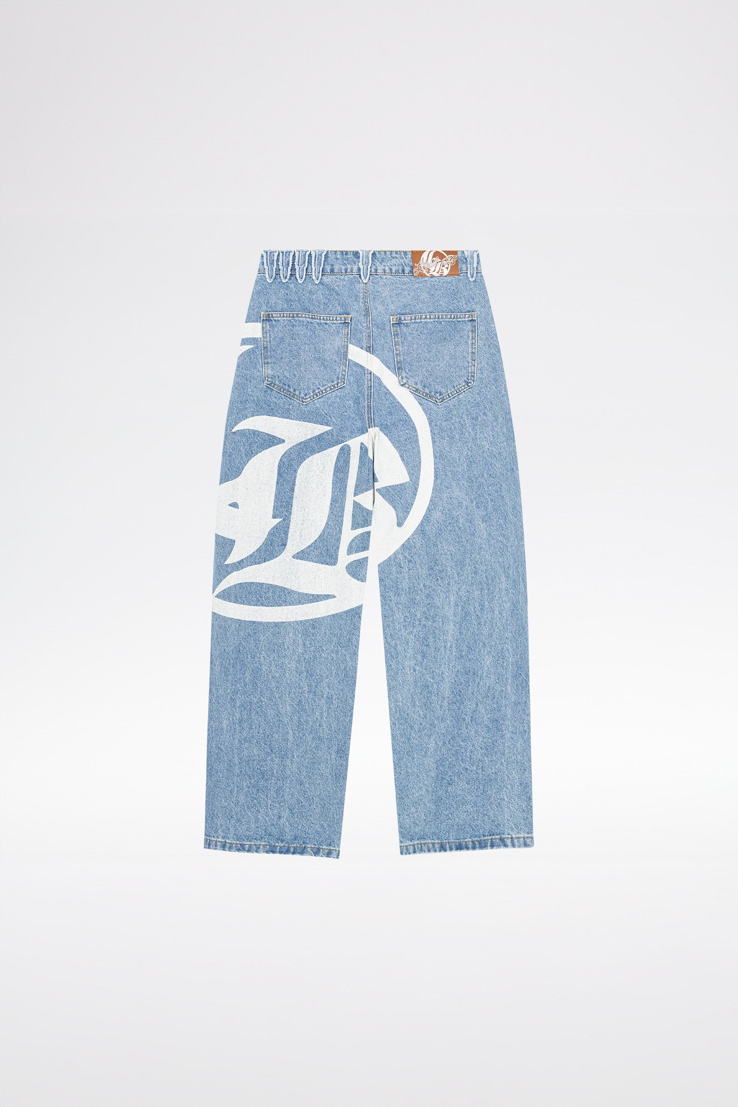 LOGO DENIM JEANS - Light Blue