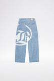 LOGO DENIM JEANS - Light Blue