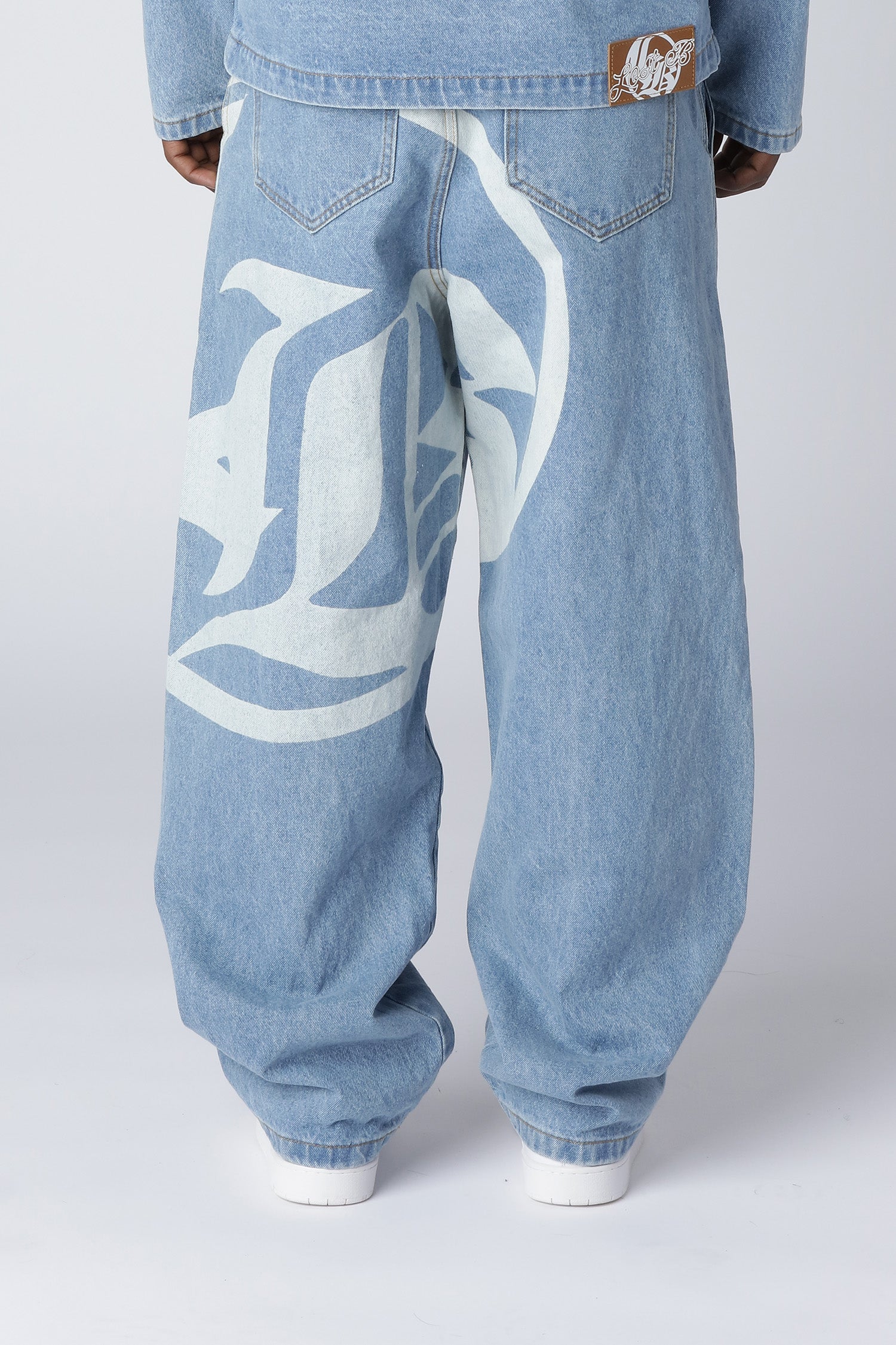 LOGO DENIM JEANS - Light Blue