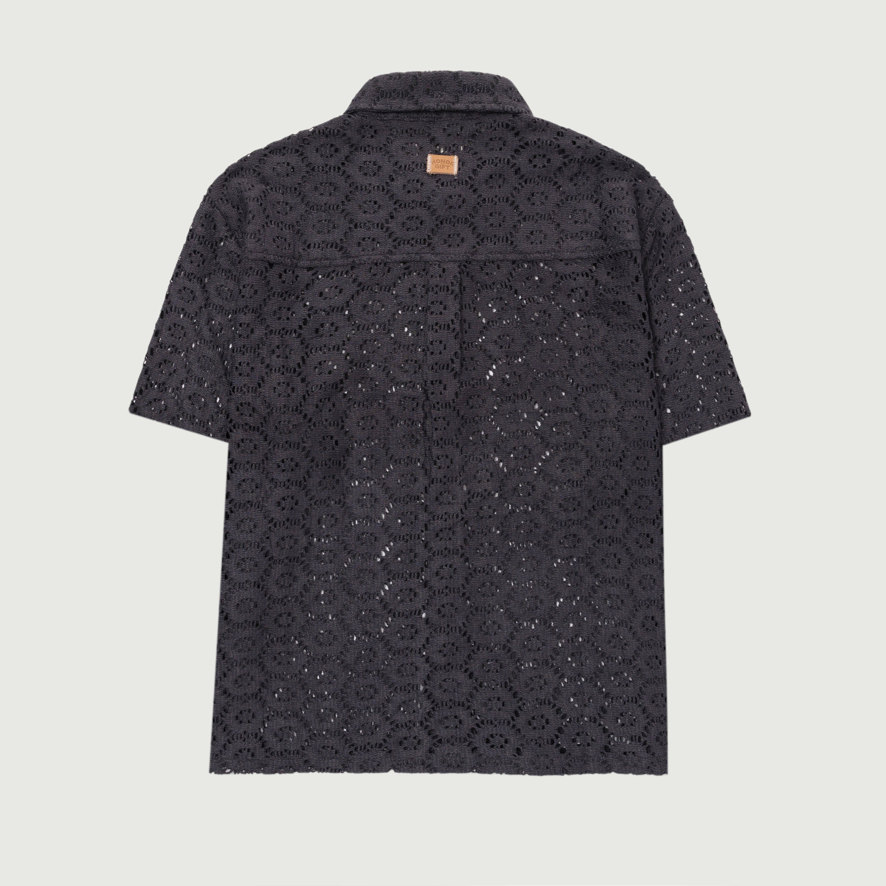 Crochet Button Up - Black